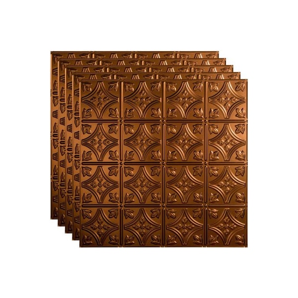 Acoustic Ceiling Products Fasade Traditional Syle # 1 - 23-3/4" x 23-3/4" PVC Lay In Tile in Oil Rubbed Bronze - PL5026 - main